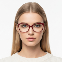 Gafas de acetato rojo mariposa #BS2012-0681