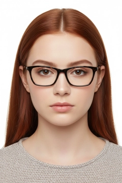 Rectangular Tortoiseshell Acetate Glasses #BS2012-0818