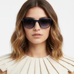 BS2503-0143_Blue_Rectangular_Plastic_Sunglasses_model
