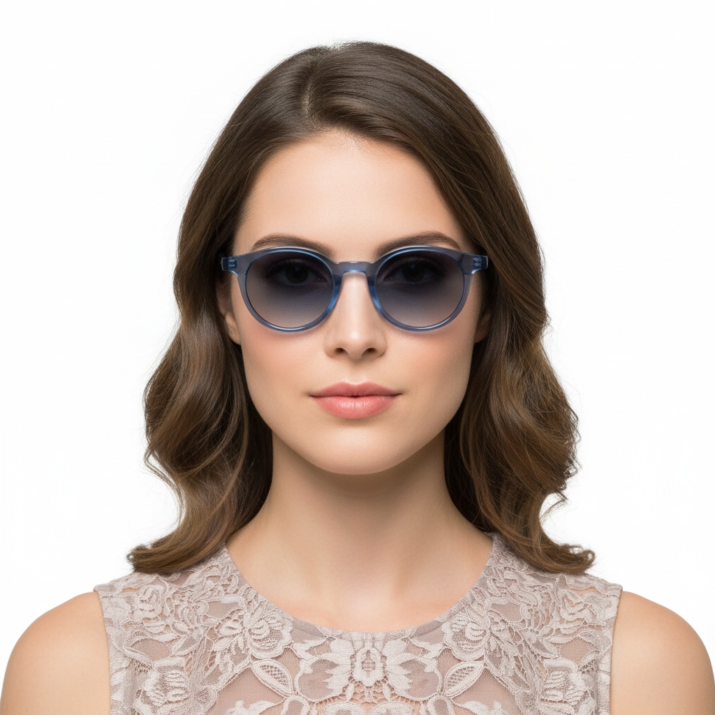 BS2503-0150_Blue_Oval_Plastic_Sunglasses_model