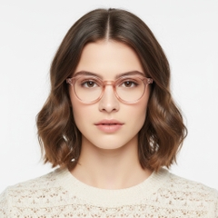 BS2503-0152_Pink_Oval_Plastic_Sunglasses_model