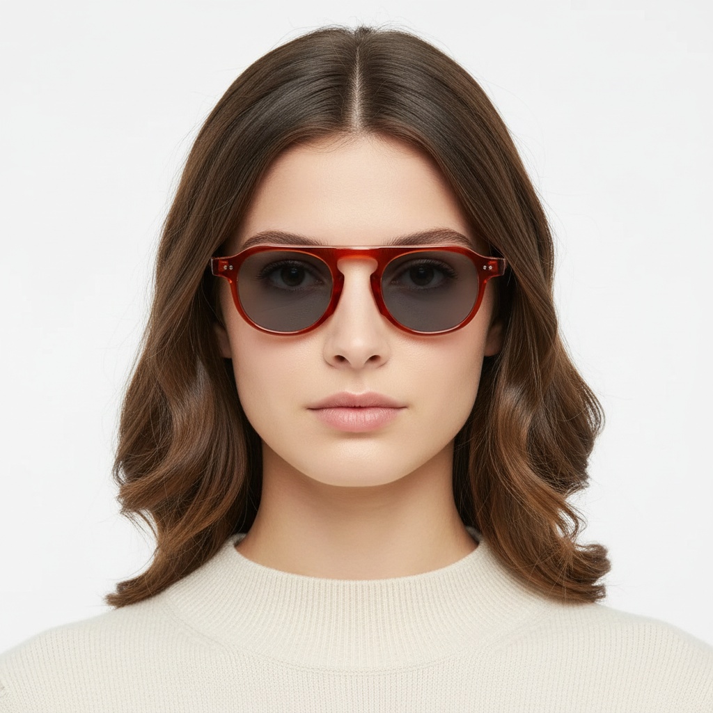 BS2503-0158_Red_Aviator_Plastic_Sunglasses_model