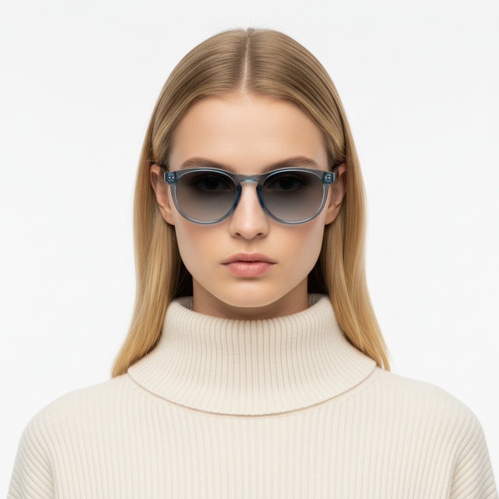BS2503-0176_Blue_Oval_Plastic_Sunglasses_model