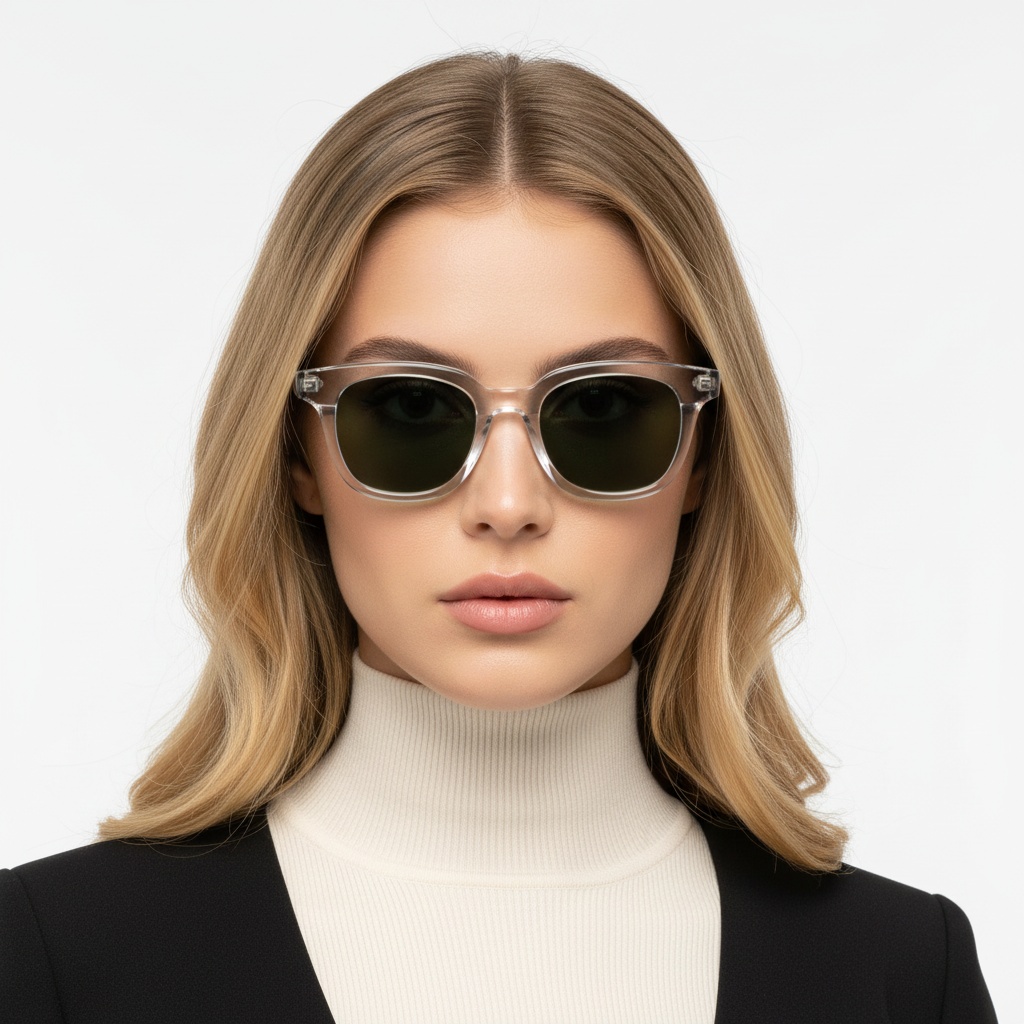 BS2503-0189_Transparent_Rectangular_Plastic_Sunglasses_model