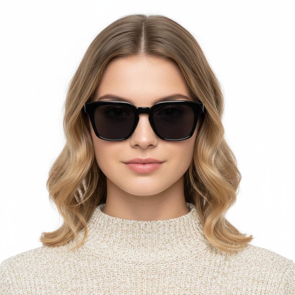 BS2503-0231_Black_Rectangular_Plastic_Sunglasses_model