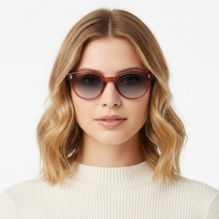 BS2503-0339_Red_Oval_Plastic_Sunglasses_model