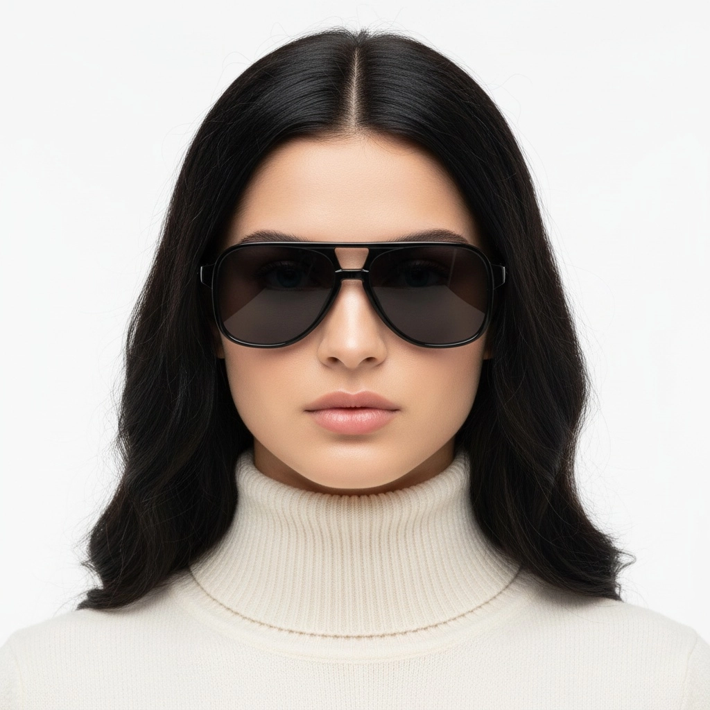 BS2503-0353_Black_Aviator_Plastic_Sunglasses_model