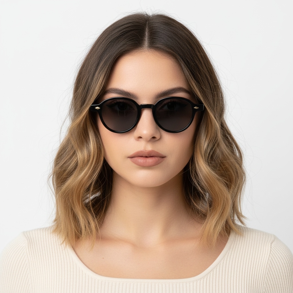 BS2503-0376_Black_Oval_Plastic_Sunglasses_model