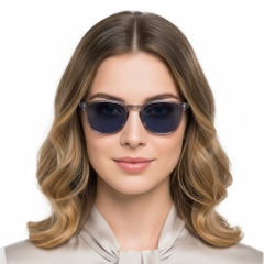 BS2503-0402_Purple_Rectangular_Plastic_Sunglasses_model