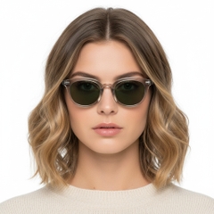 BS2503-0412_Grey_Oval_Plastic_Sunglasses_model