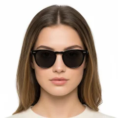 BS2503-0423_Black_Oval_Plastic_Sunglasses_model