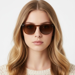 BS2503-0426_Brown_Oval_Plastic_Sunglasses_model