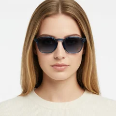 BS2503-0434_Blue_Oval_Plastic_Sunglasses_model