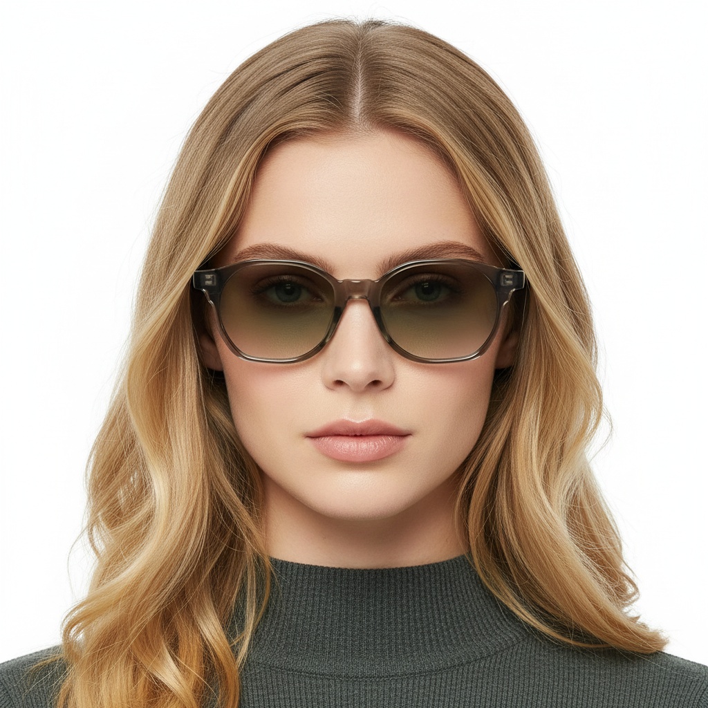 BS2503-0448_Brown_Geometric_Plastic_Sunglasses_model