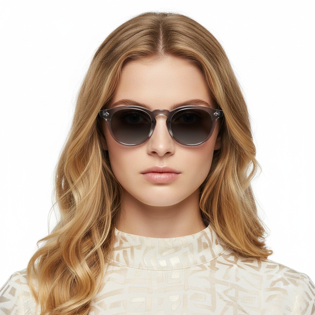 BS2503-0463_Grey_Oval_Plastic_Sunglasses_model