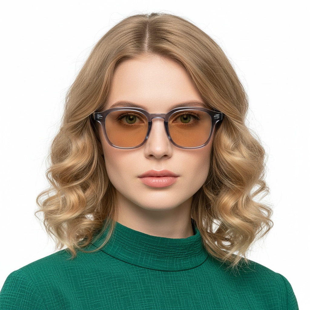 BS2503-0502_Purple_Rectangular_Plastic_Sunglasses_model
