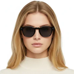 BS2503-0503_Black_Oval_Plastic_Sunglasses_model