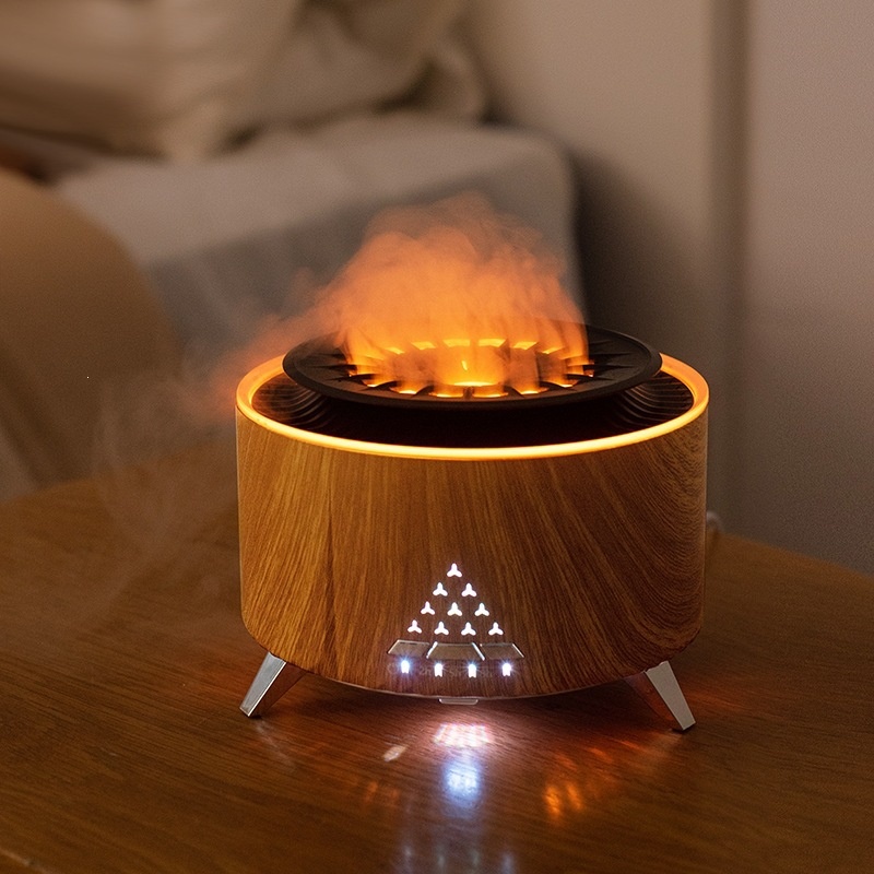 Ultrasonic Flame & Jellyfish Aroma Diffuser with Bluetooth