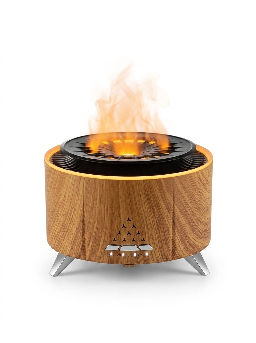 Ultrasonic Flame & Jellyfish Aroma Diffuser with Bluetooth