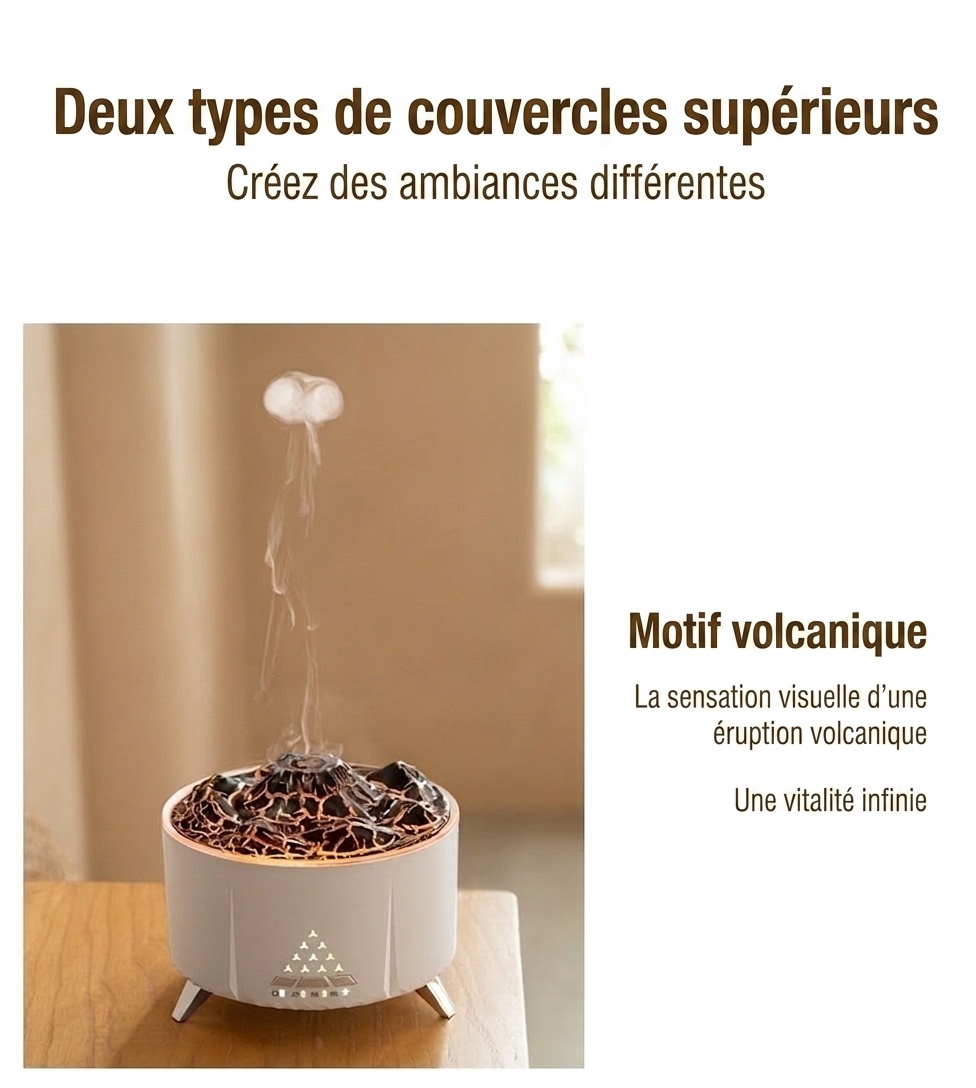 Ultrasonic Flame & Jellyfish Aroma Diffuser with Bluetooth