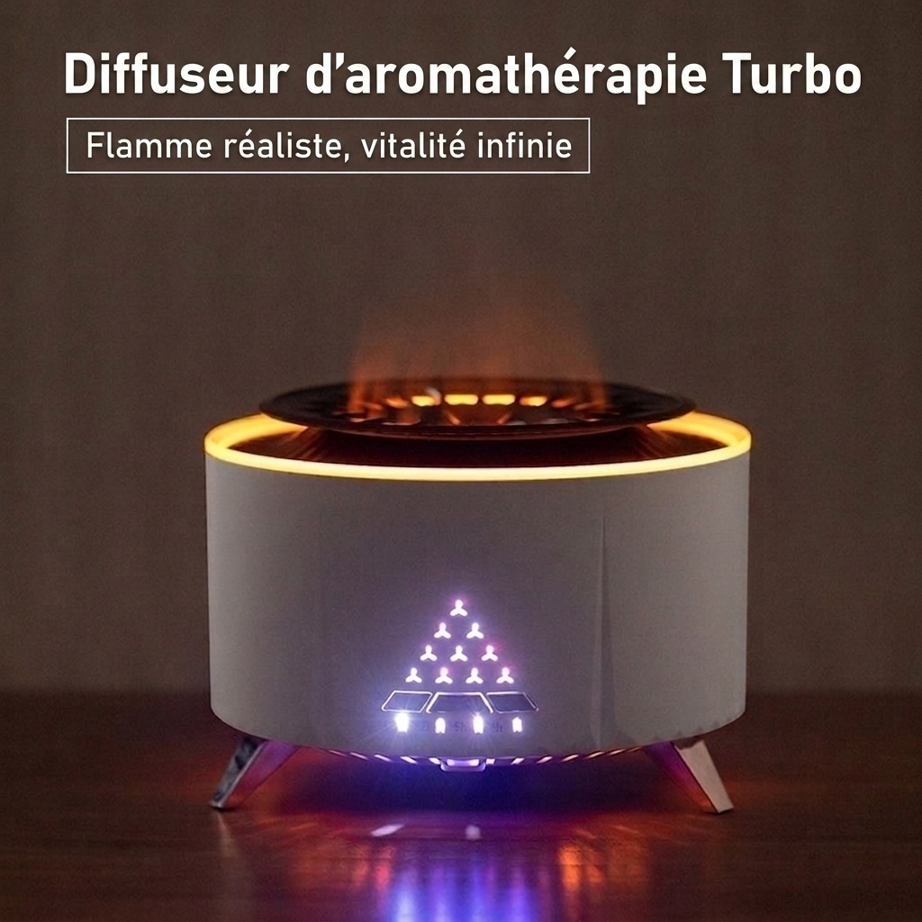 Ultrasonic Flame & Jellyfish Aroma Diffuser with Bluetooth
