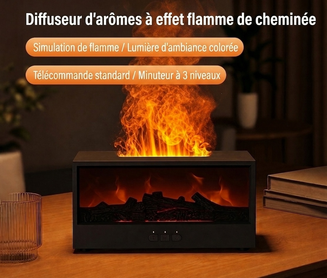 Flame Fireplace Ultrasonic Aroma Diffuser