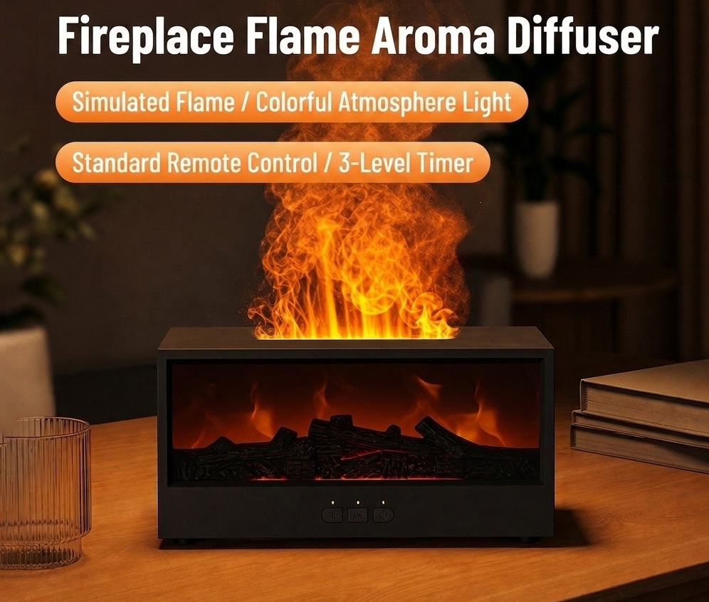 Flame Fireplace Ultrasonic Aroma Diffuser