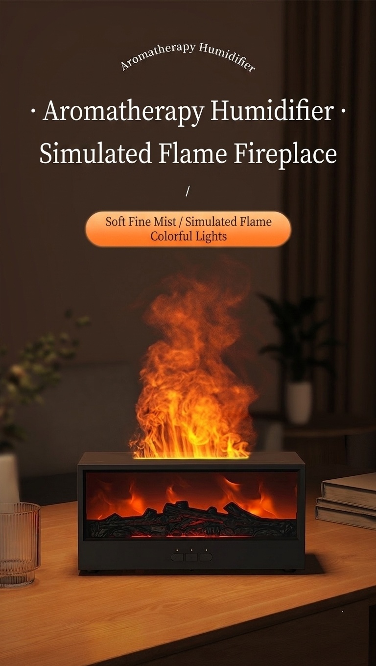 Flame Fireplace Ultrasonic Aroma Diffuser