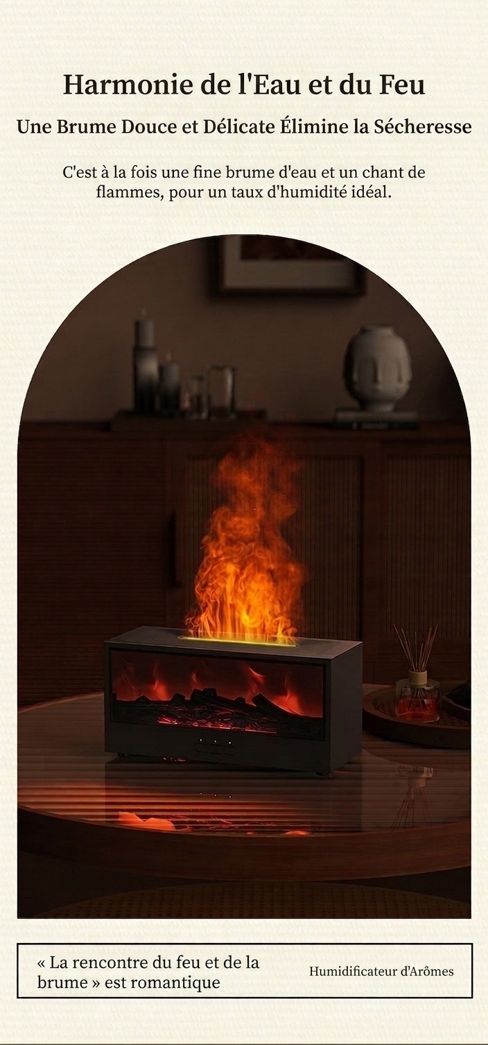 Flame Fireplace Ultrasonic Aroma Diffuser