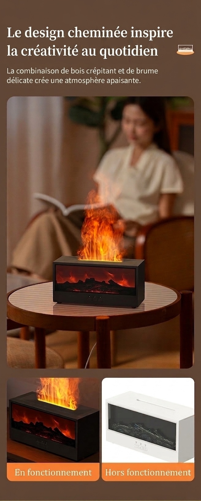 Flame Fireplace Ultrasonic Aroma Diffuser