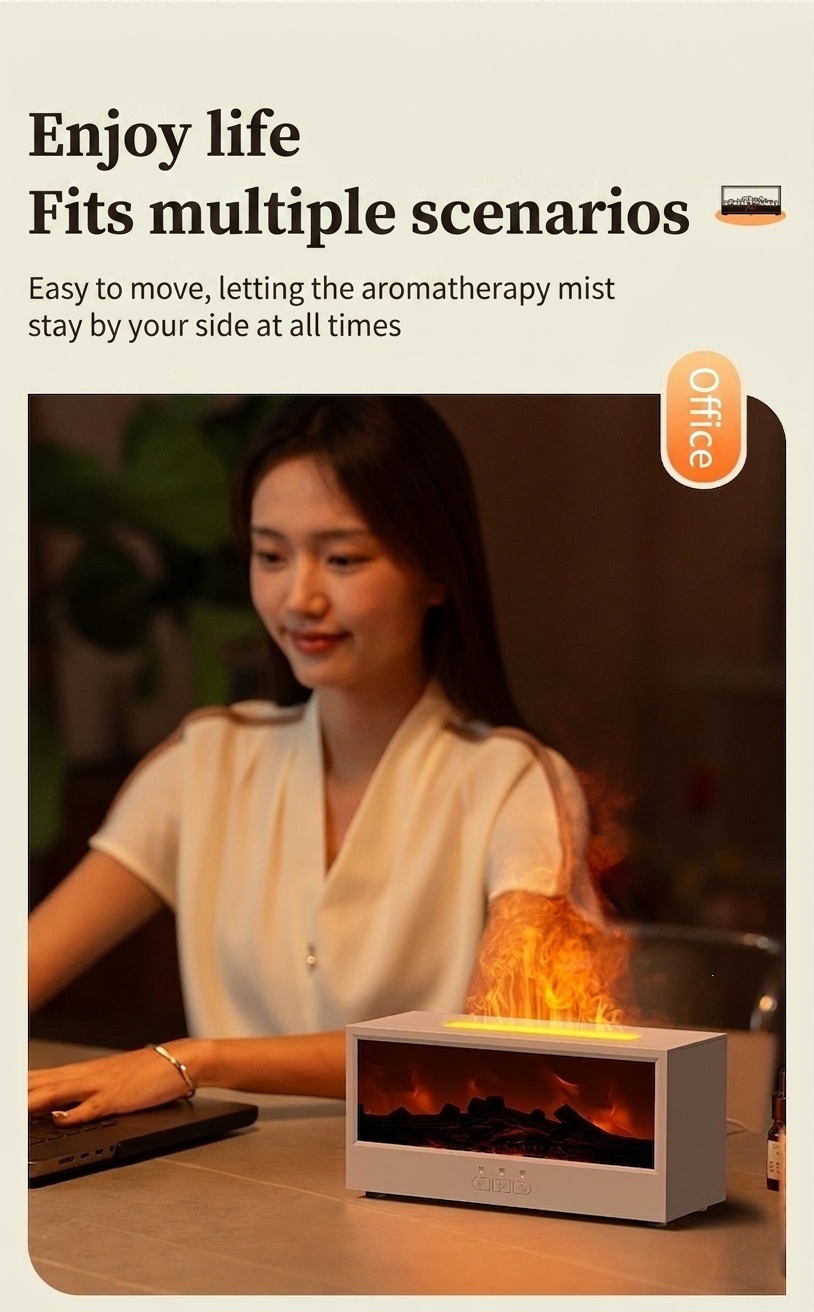 Flame Fireplace Ultrasonic Aroma Diffuser