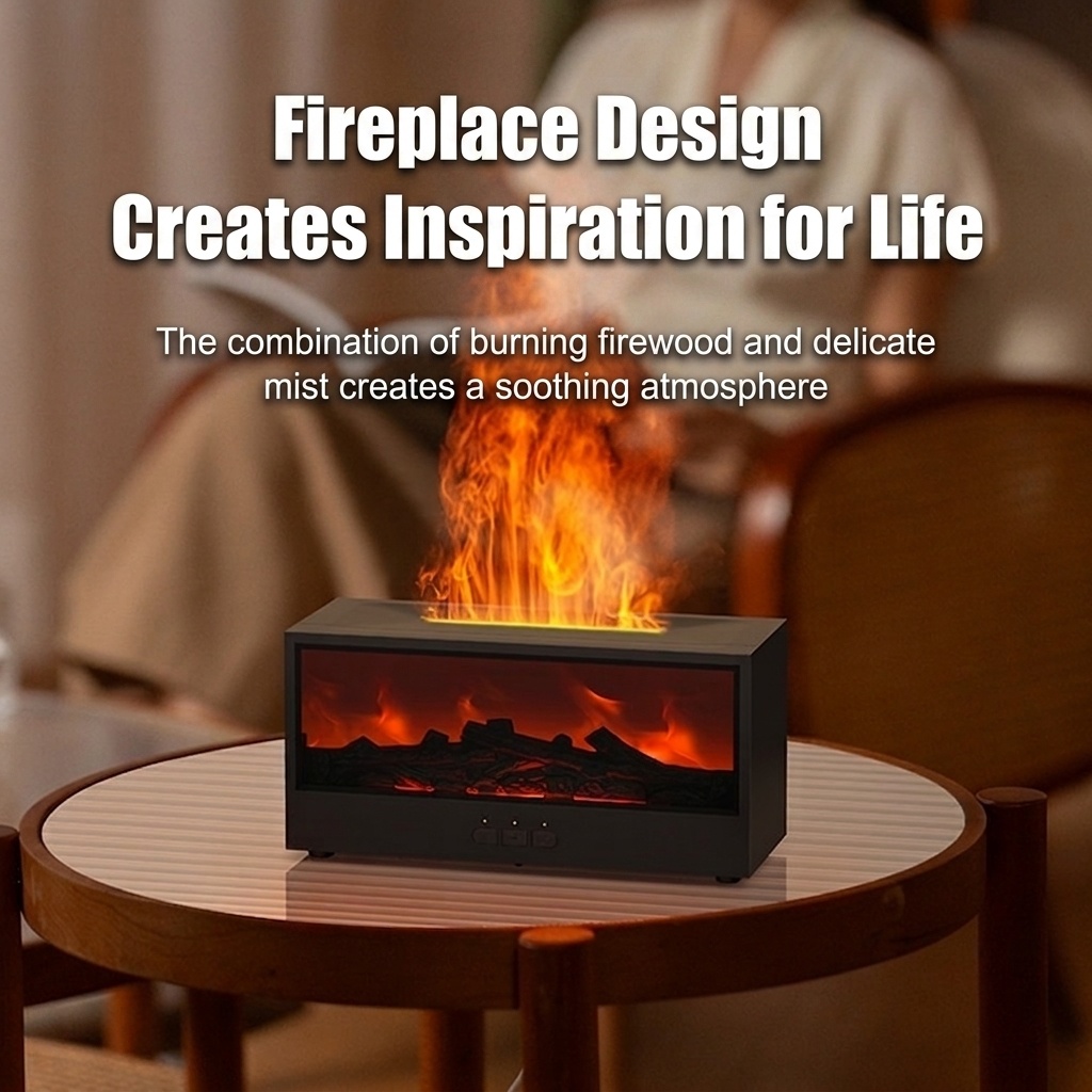 Flame Fireplace Ultrasonic Aroma Diffuser