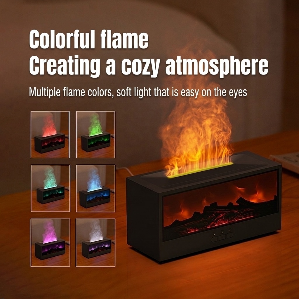 Flame Fireplace Ultrasonic Aroma Diffuser