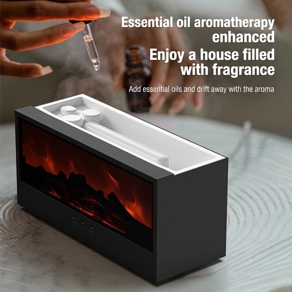 Flame Fireplace Ultrasonic Aroma Diffuser