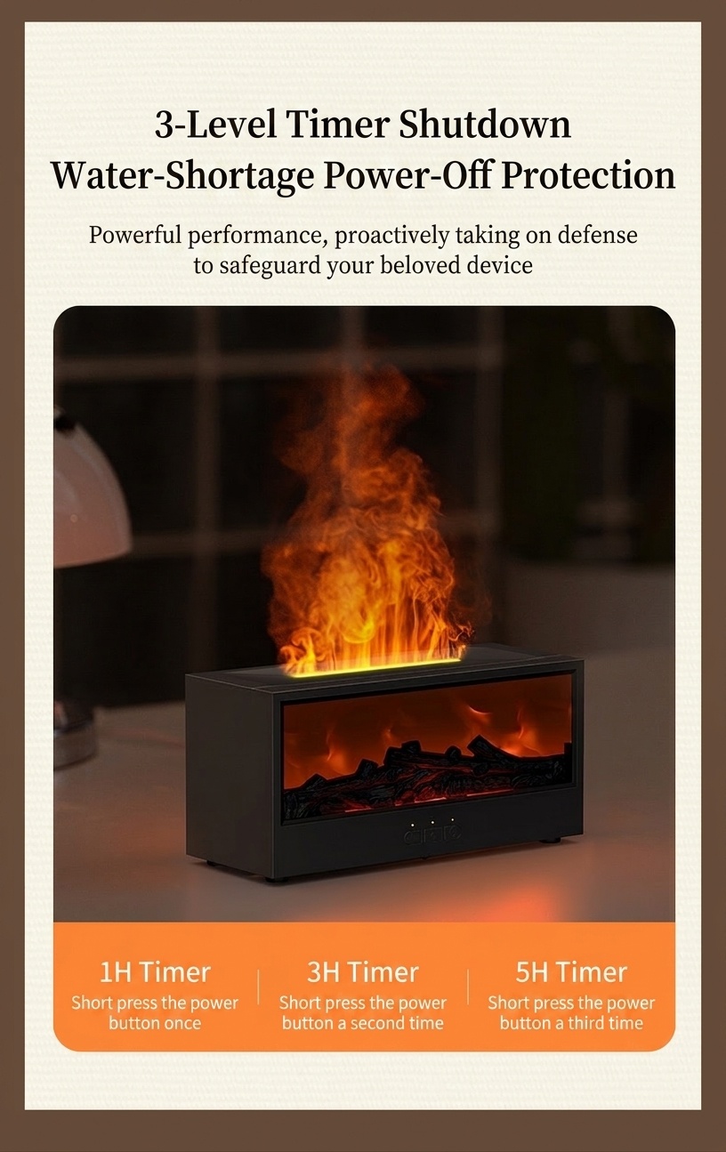 Flame Fireplace Ultrasonic Aroma Diffuser