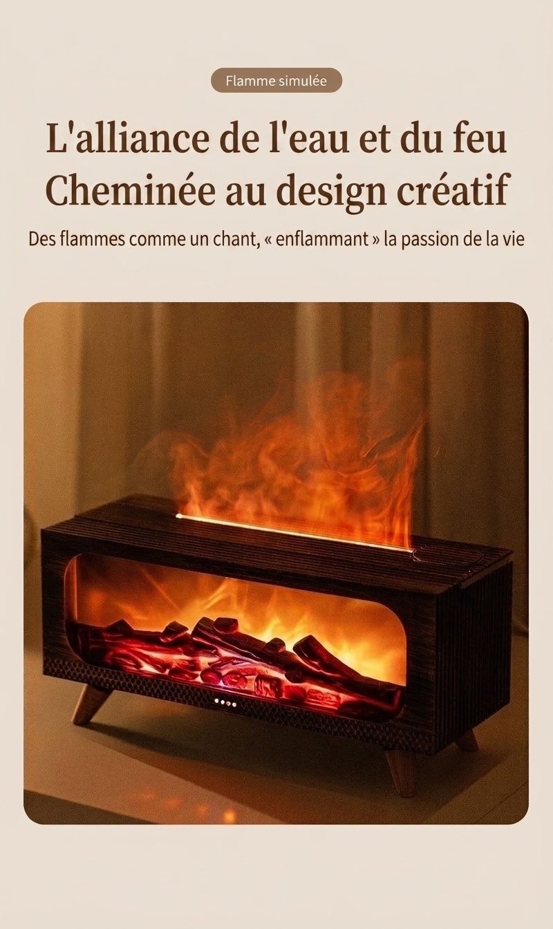 Simulated Fireplace Ultrasonic Aroma Diffuser & Humidifier