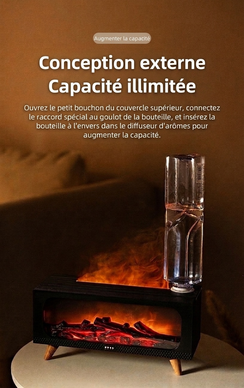 Simulated Fireplace Ultrasonic Aroma Diffuser & Humidifier
