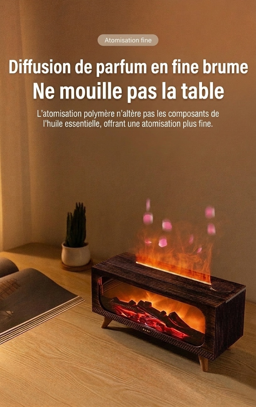 Simulated Fireplace Ultrasonic Aroma Diffuser & Humidifier