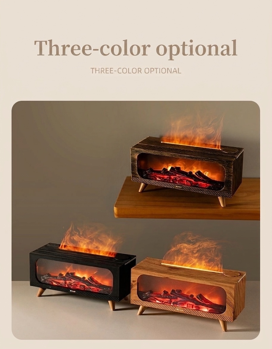 Simulated Fireplace Ultrasonic Aroma Diffuser & Humidifier