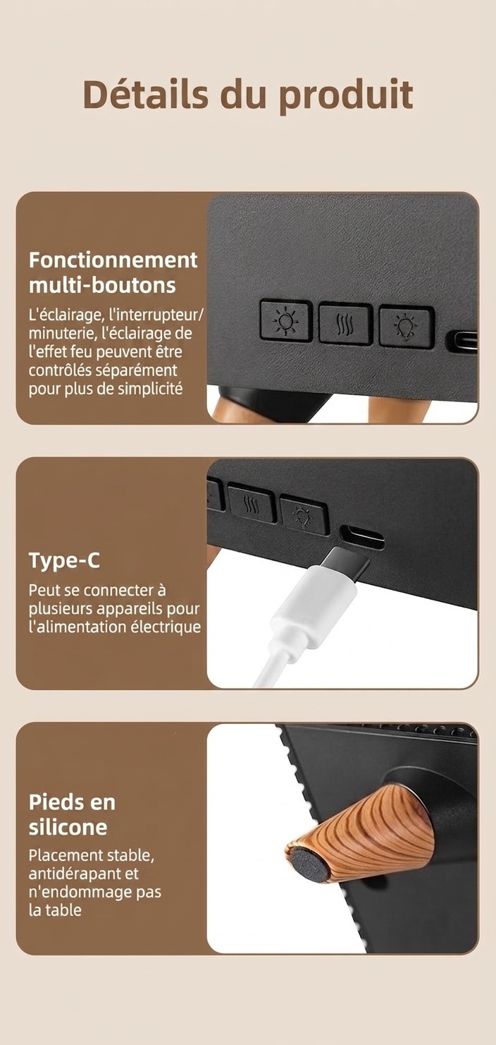 Simulated Fireplace Ultrasonic Aroma Diffuser & Humidifier