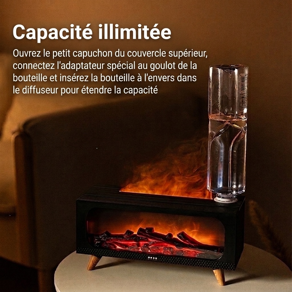 Simulated Fireplace Ultrasonic Aroma Diffuser & Humidifier