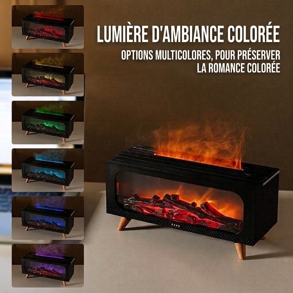 Simulated Fireplace Ultrasonic Aroma Diffuser & Humidifier