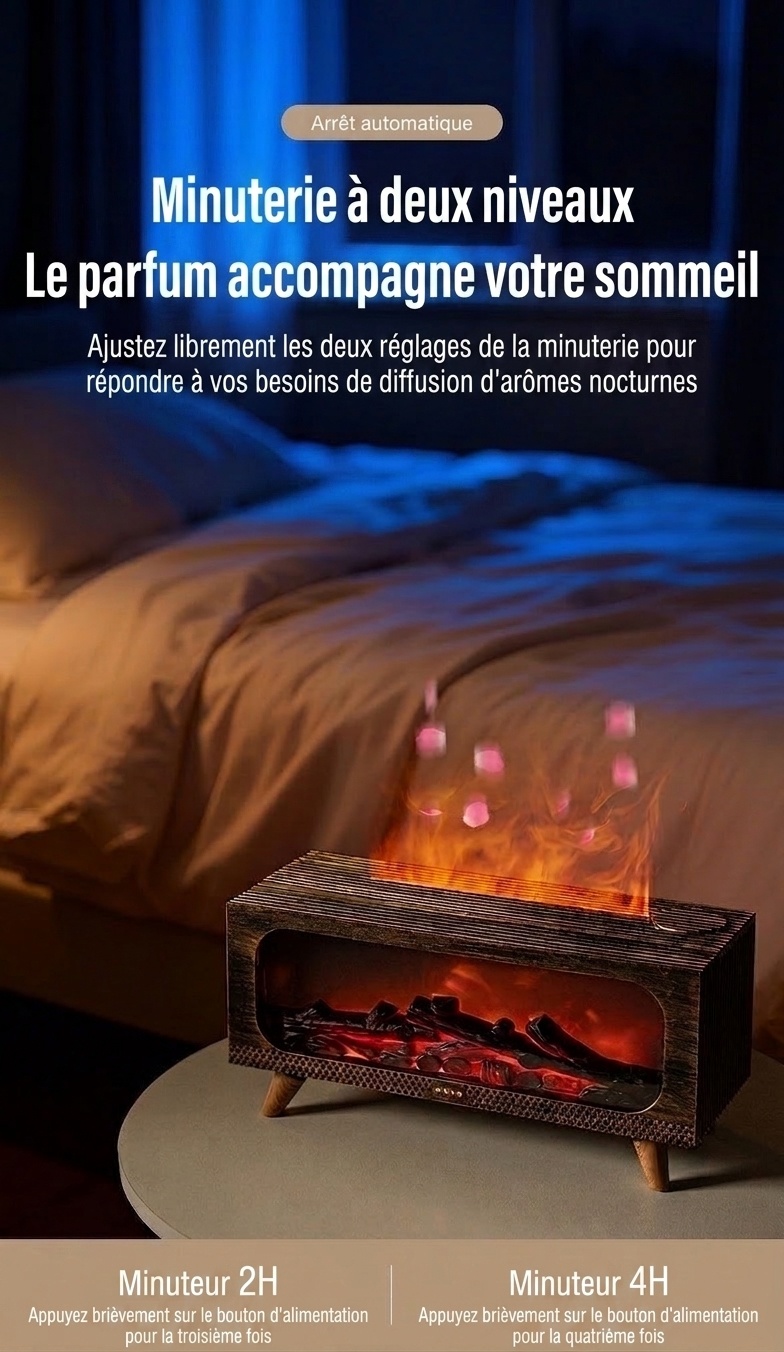Simulated Fireplace Ultrasonic Aroma Diffuser & Humidifier
