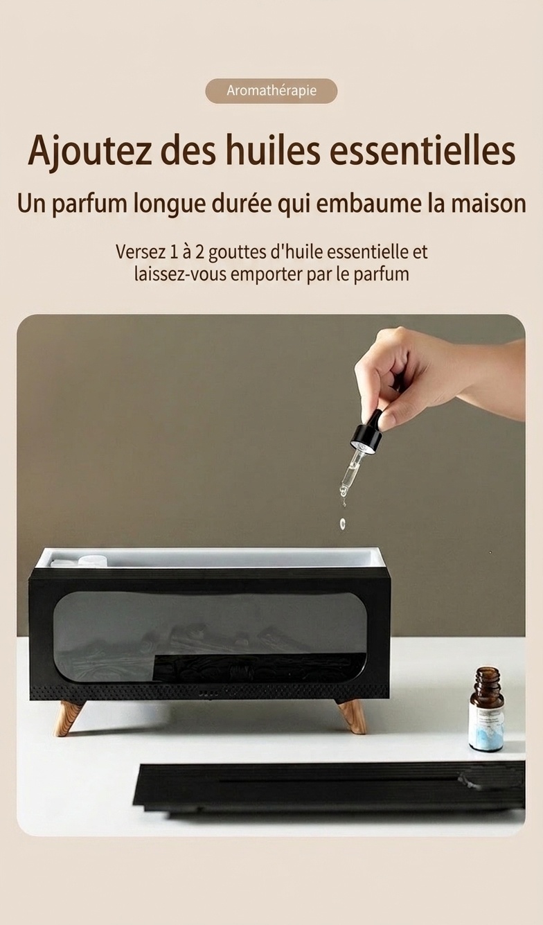 Simulated Fireplace Ultrasonic Aroma Diffuser & Humidifier