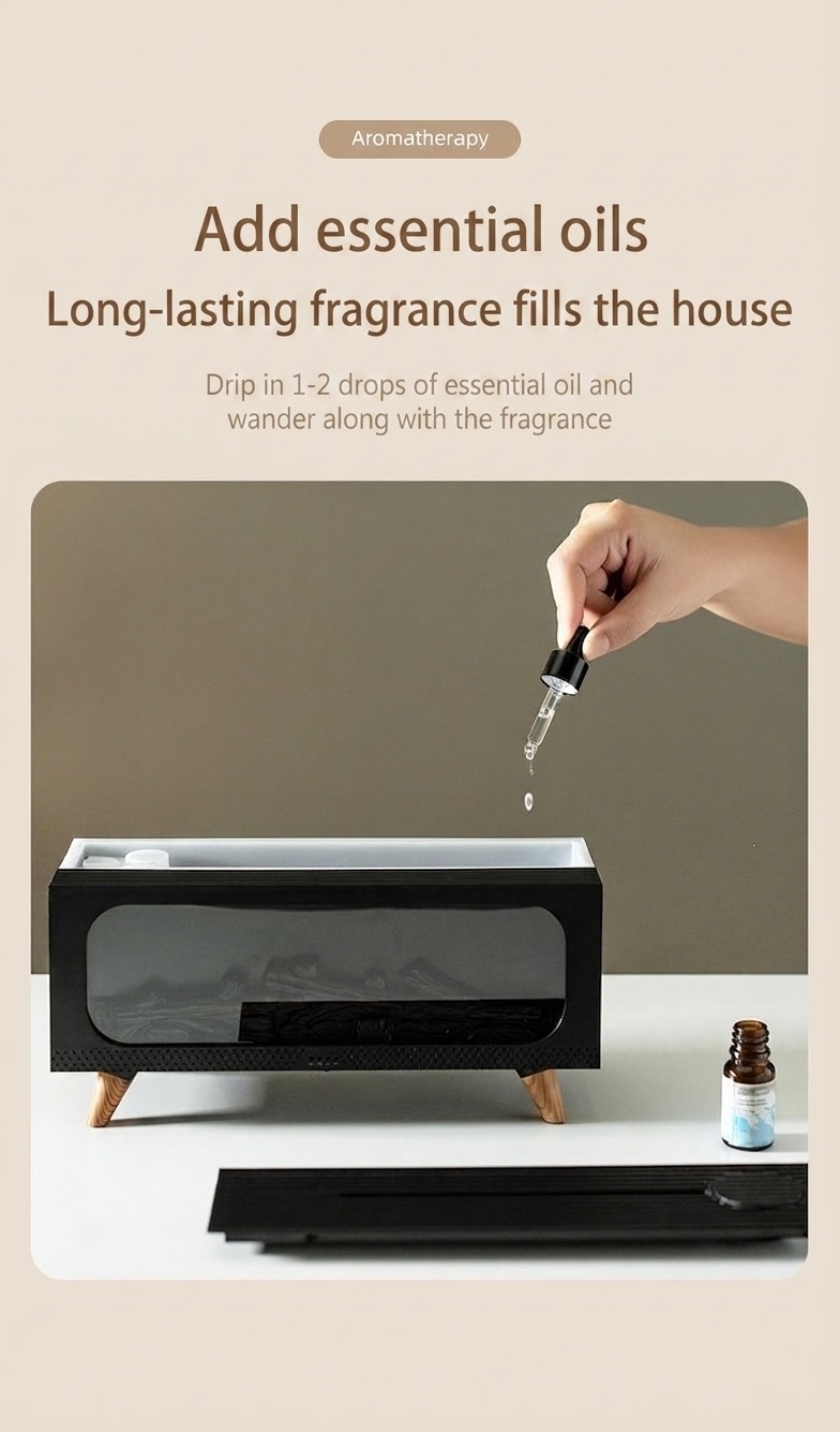 Simulated Fireplace Ultrasonic Aroma Diffuser & Humidifier
