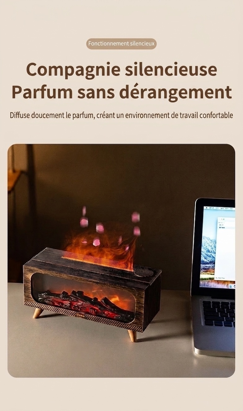 Simulated Fireplace Ultrasonic Aroma Diffuser & Humidifier