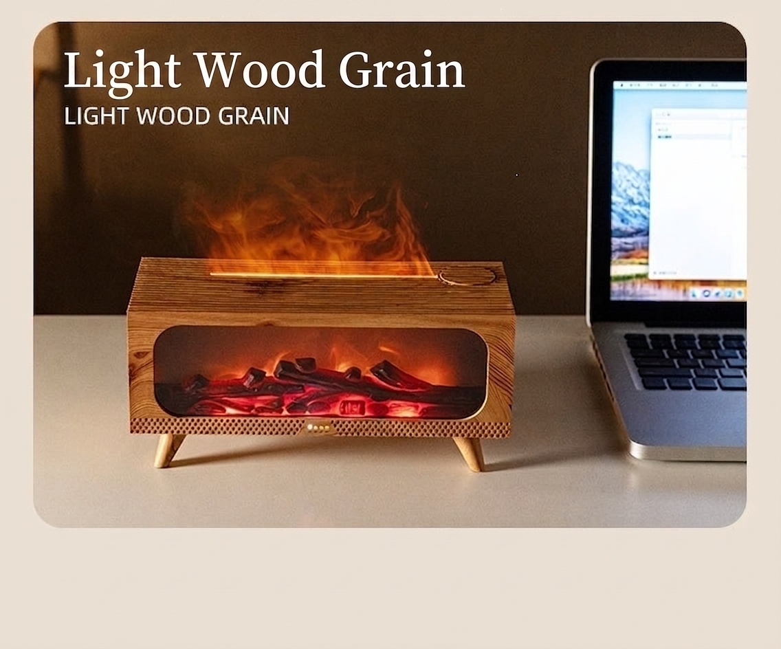 Simulated Fireplace Ultrasonic Aroma Diffuser & Humidifier
