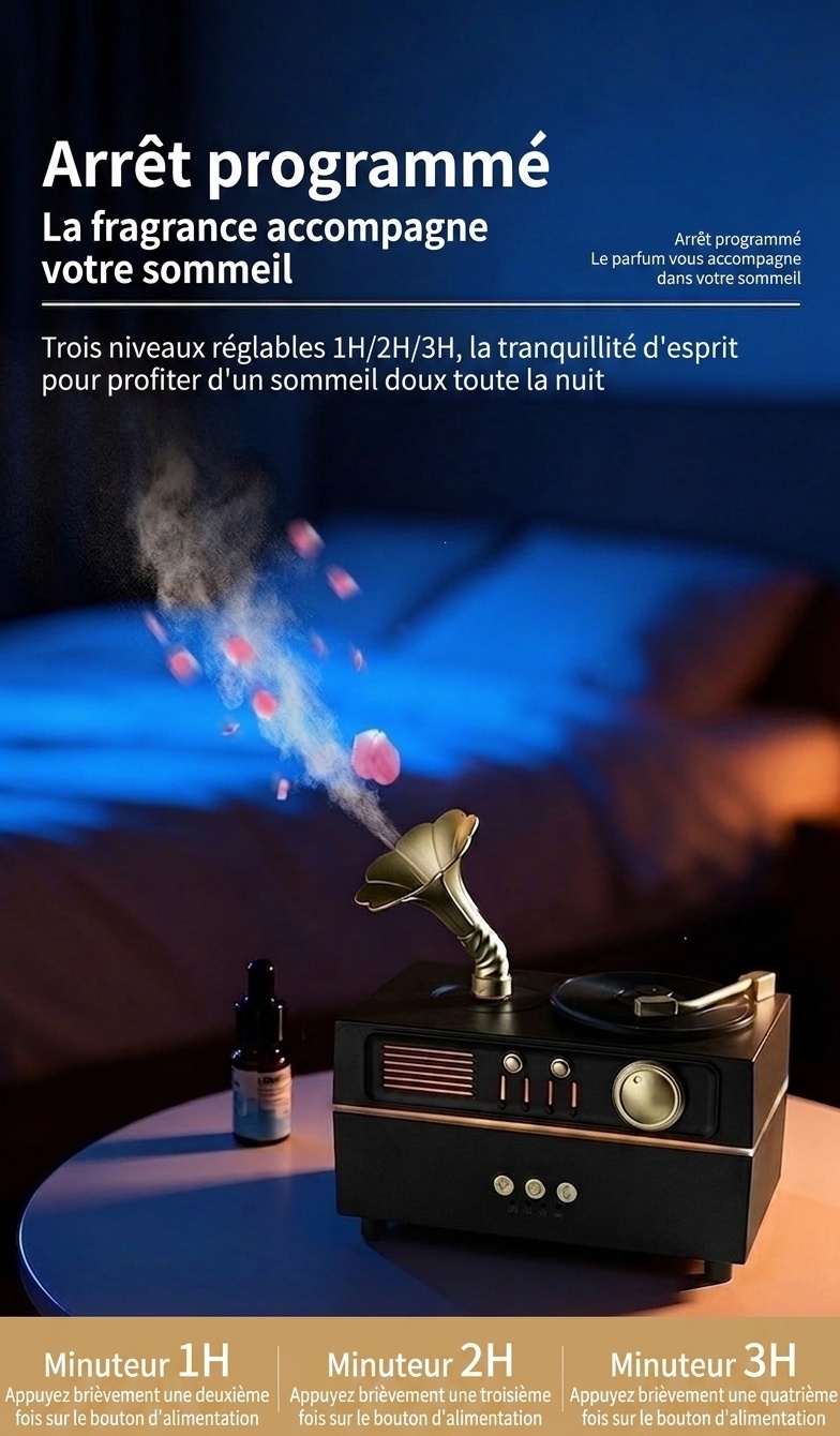 Vintage Gramophone Aroma Diffuser & Bluetooth Speaker