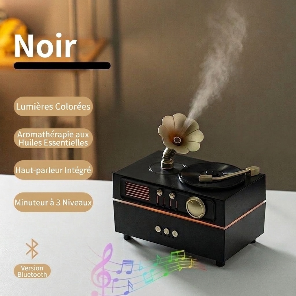 Vintage Gramophone Aroma Diffuser & Bluetooth Speaker