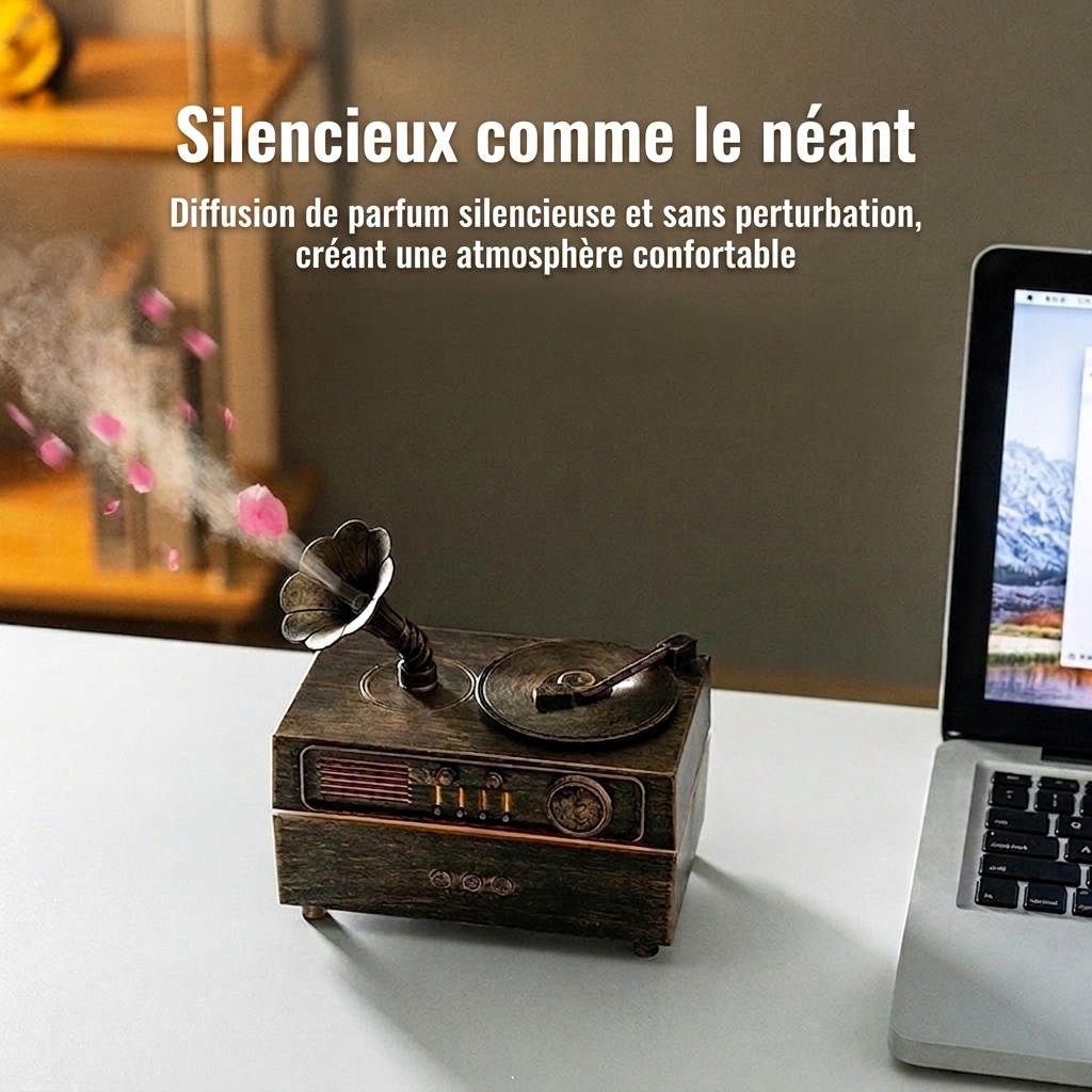 Vintage Gramophone Aroma Diffuser & Bluetooth Speaker